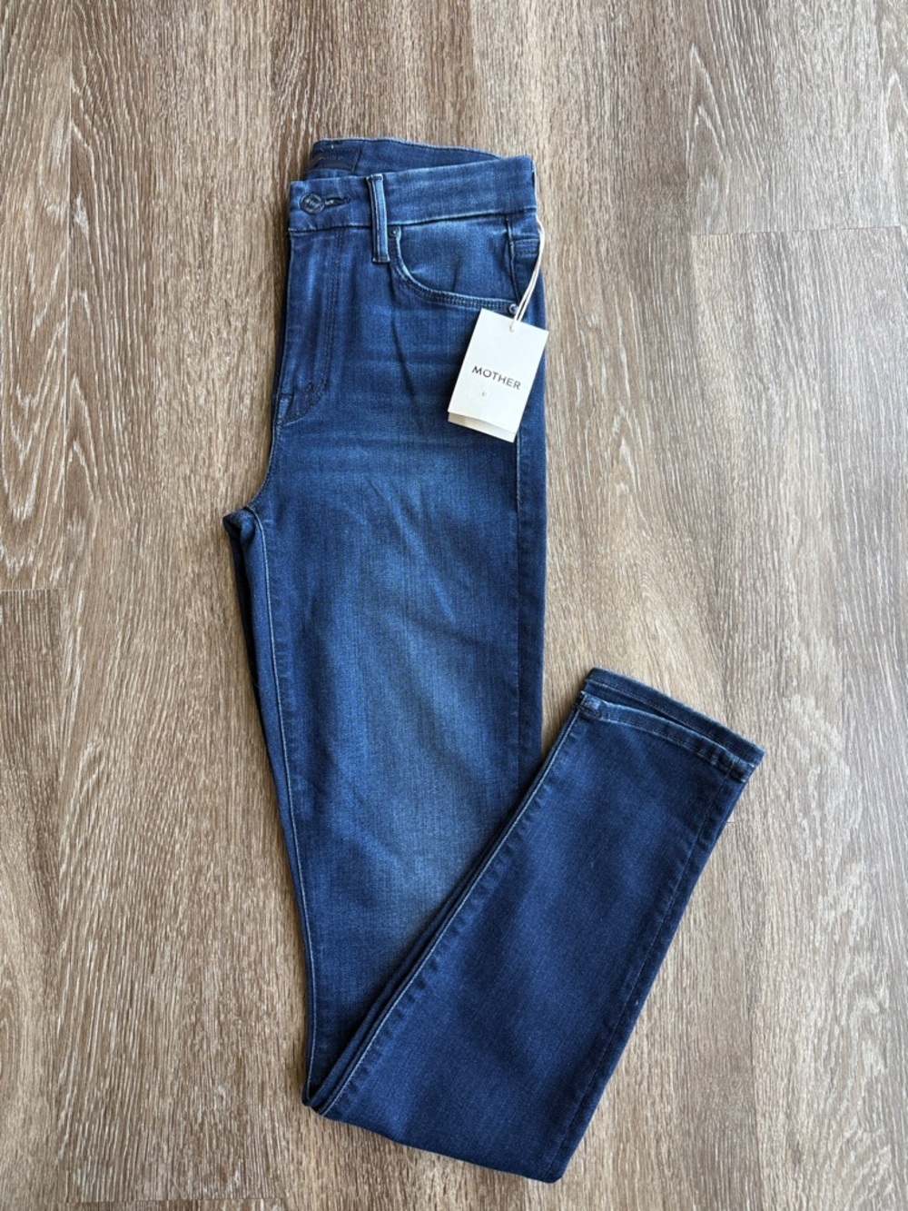 NWT MOTHER Denim “The Looker” in “French Electro” Skinny Jeans